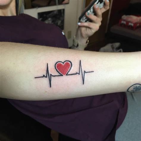 35+ Best Heartbeat Tattoo Designs which signifies new life and new beginnings - Vogueitude