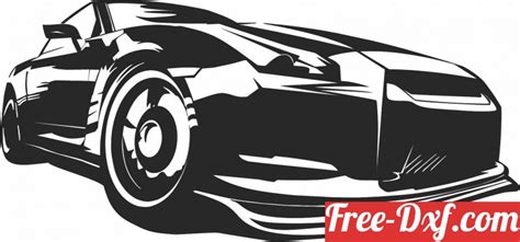 Download sport car 5coRM High quality free Dxf files, Svg, Cdr an