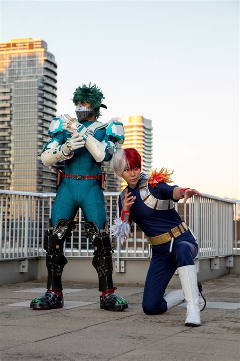 I did a 2019 popularity poll Deku cosplay with my friend as Todoroki ...