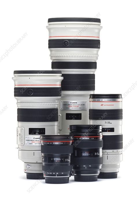 Canon camera lenses - Stock Image - C018/0037 - Science Photo Library