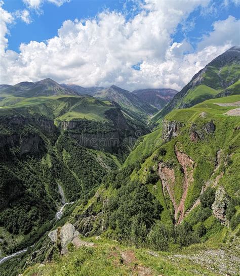 View of the Canyon of White Aragvi River, Georgia Stock Photo - Image ...