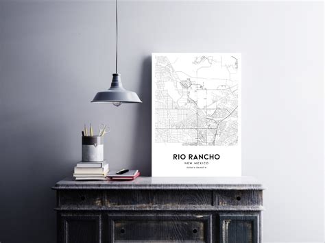 Rio Rancho Map Print Rio Rancho Map Poster Wall Art Nm City - Etsy