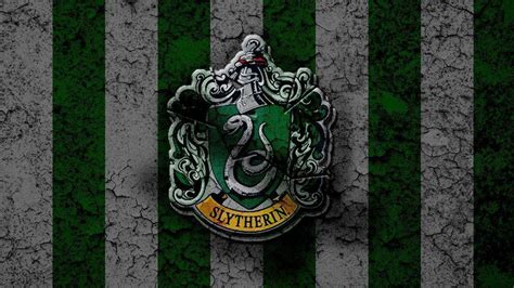 Slytherin Logo In Green White Stripes Background HD Slytherin ...