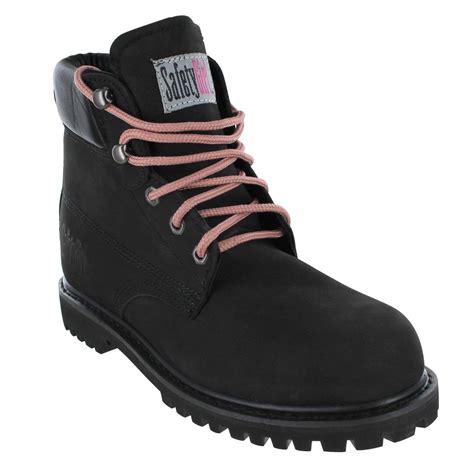 Safety Girl II Steel Toe Work Boots - Black | Steel toe boots women ...