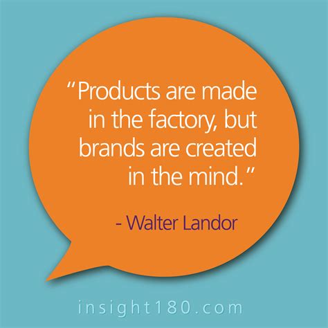 Branding Quote - "Products are made in the factory, but brands are ...