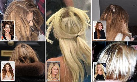 How celebrities' hair extensions can go humiliatingly wrong... | Daily Mail Online