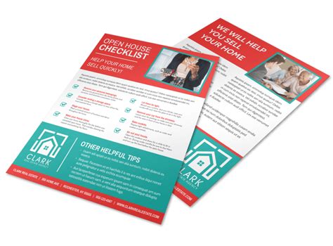 Red Open House Checklist Flyer Template | MyCreativeShop