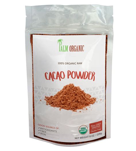 Buy 100% Organic Raw Cacao Powder, Unsweetened, Non-GMO, 8 oz - special ...