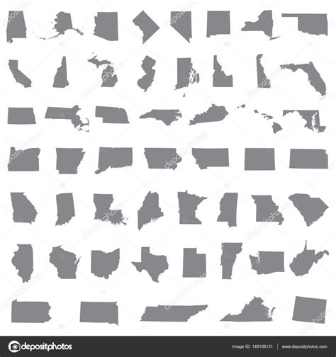 Icons States map. America states map icons on a white background Stock Vector Image by ...