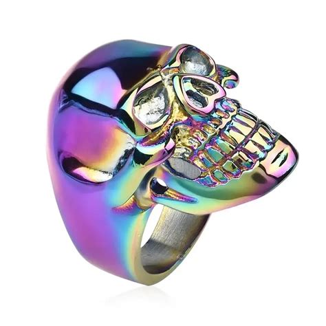 OBSEDE Vintage Cool Skull Ring for Men Jewelry 316L Stainless Steel ...