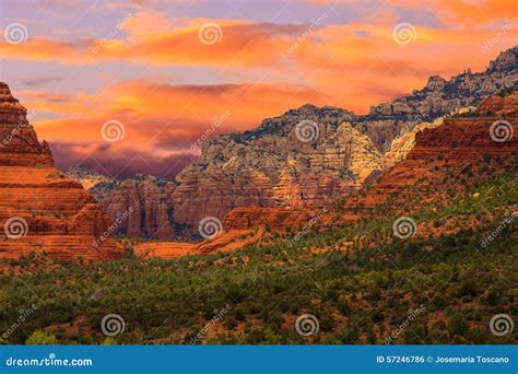 Sedona Arizona Sunrise stock photo. Image of geology - 57246786