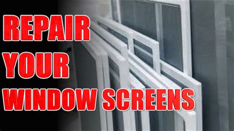 How to Repair Window Screens Life Hack - YouTube