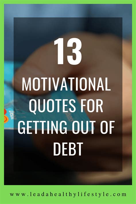 13 Motivational Quotes for Getting Out of Debt - Lead A Healthy ...