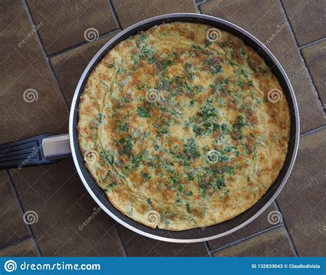 Omelette Made from Fried Beaten Eggs Stock Image - Image of cuisine ...