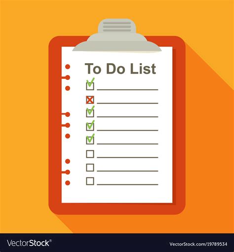 To do list concept Royalty Free Vector Image - VectorStock