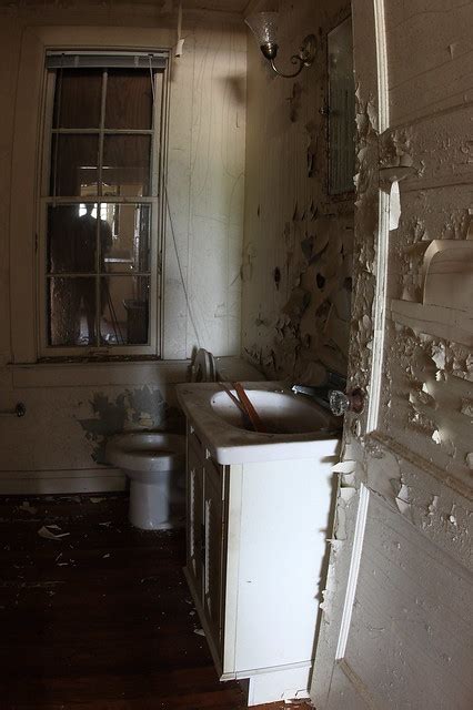 Abandoned bathroom. Note the ghost with the tripod in the… | Flickr - Photo Sharing!