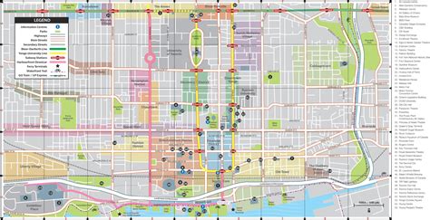 Toronto downtown map - Map of Toronto downtown (Canada)