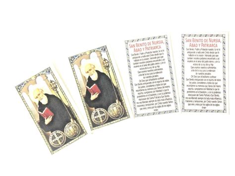 Tarjetas de oracion San Benito/ Saint Benedict Prayer Card/ Prayer Card ...