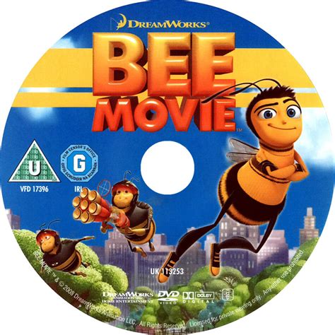 Bee Movie (2007) R2 - Cartoon DVD - CD Label, DVD Cover, Front Cover