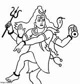 Lord Shiva 4 coloring page sketch template