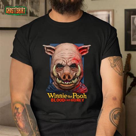 Winnie The Pooh Blood And Honey Pig Mask T-shirt