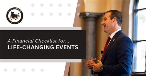 A Financial Checklist for Life-Changing Events