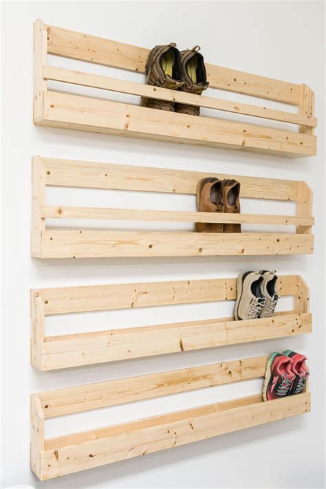 Diy wooden shoe rack – wall mounted kippi at home – Artofit