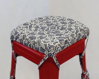 Square bar stool cushion Black and white Buffalo Check Bar | Etsy