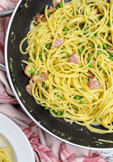 Carbonara with Peas | Simply Made Recipes | Recipe | Creamy pasta ...