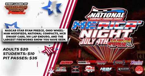 Midwest Dirt Compact Touring Series Merica' Night At the Kalamazoo ...