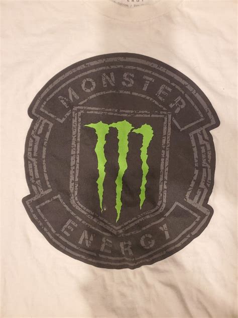 Monster Energy Drink Merch White T-Shirt Men’s XL Rare - Gem