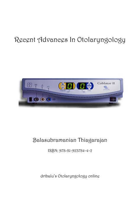 (PDF) Recent advances in Otolaryngology