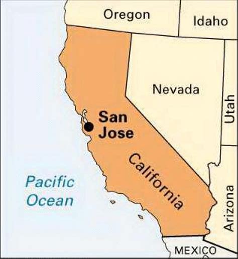 Map Of California. San Jose California Map – California Map - San Jose ...