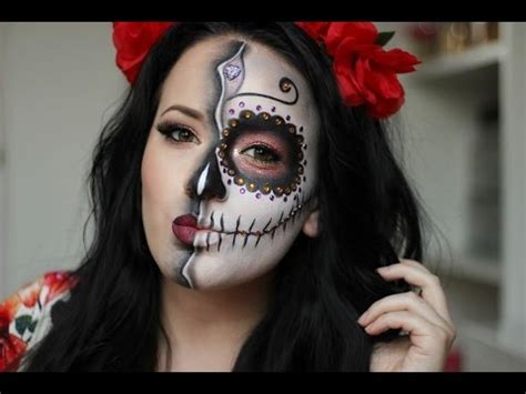 Day Of The Dead Makeup Female Half Face | Saubhaya Makeup