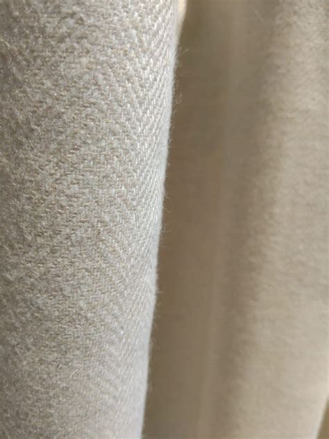 Herringbone Wool Curtains With Brass Snap Buttons Chevron - Etsy