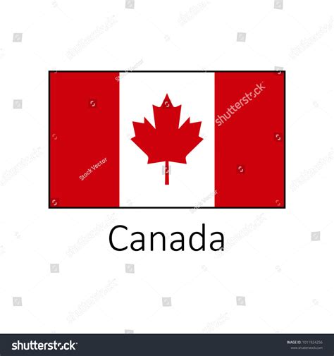 Flag Canada Name Icon Official Colors Stock Vector (Royalty Free) 1011924256 | Shutterstock