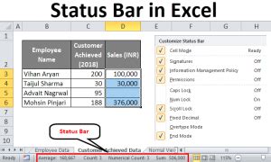 Status Bar in Excel | How to Customize Excel Status Bar?