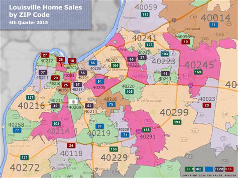 Map of Louisville home sales by ZIP code for the 4th quarter of 2015. | Louisville, Zip code map ...