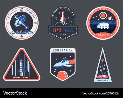 Astronaut chevron or spaceman suit patchcosmonaut Vector Image