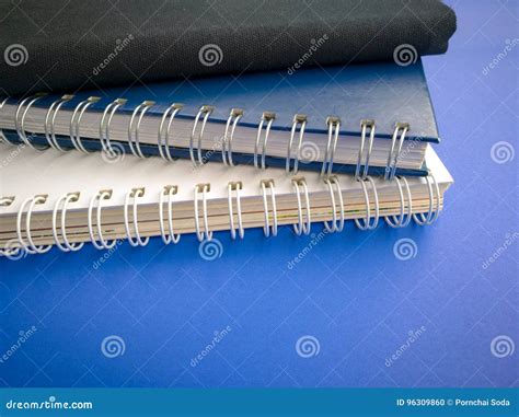 Side View Stack of Book on the Blue Background Stock Photo - Image of ...