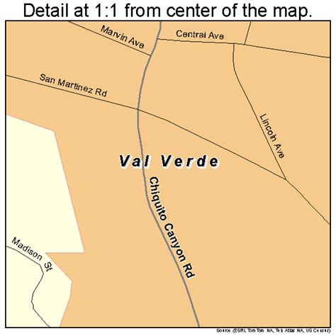 Val Verde California Street Map 0681967