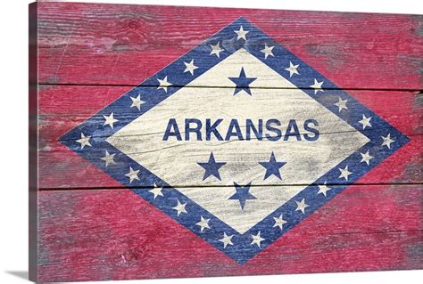 Arkansas State Flag on Wood | Great Big Canvas