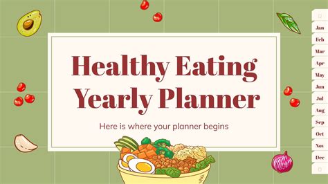 Healthy Eating Yearly Planner | Google Slides & PowerPoint