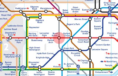 Bond Street station map - London Underground Tube