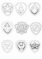 Paw Patrol Badges  patrol coloring Pages badge sketch template