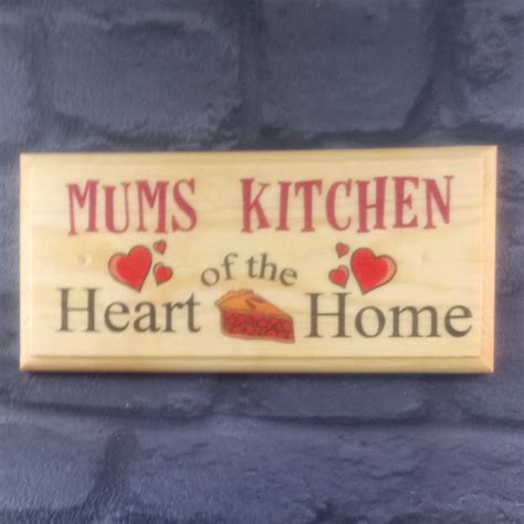 Mums Kitchen Plaque / Sign / Gift Heart Of The Home 273 | Etsy