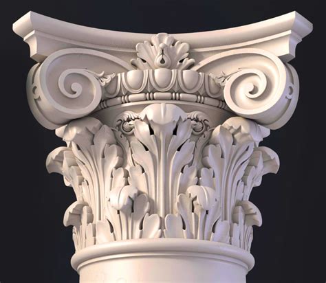 3d Ionic column capital | 3D Print Model | Ionic column, Column capital, Column