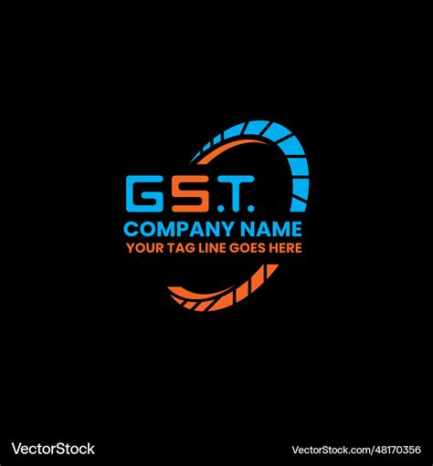 Gst letter logo creative design with graphic Vector Image