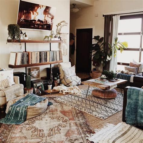 10+ Boho Layered Rugs Living Room