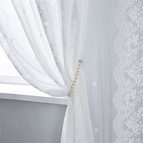 French Style Lace White Tulle Curtains for Living Room - Etsy